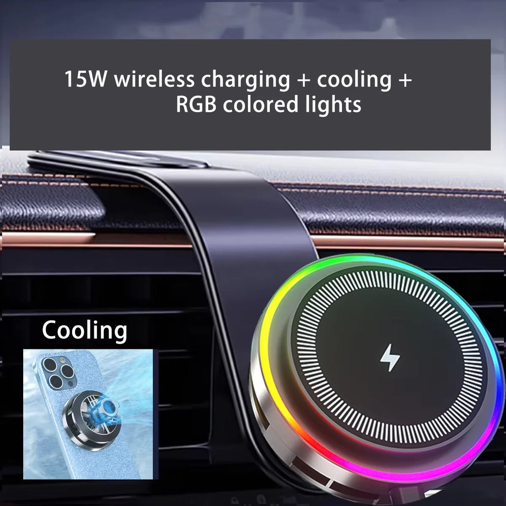 soporte magnetico premium para celular de auto compatible con iphone magsafe y android