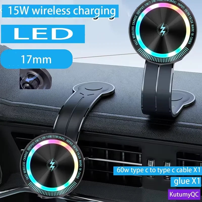 soporte magnetico premium para celular de auto compatible con iphone magsafe y android